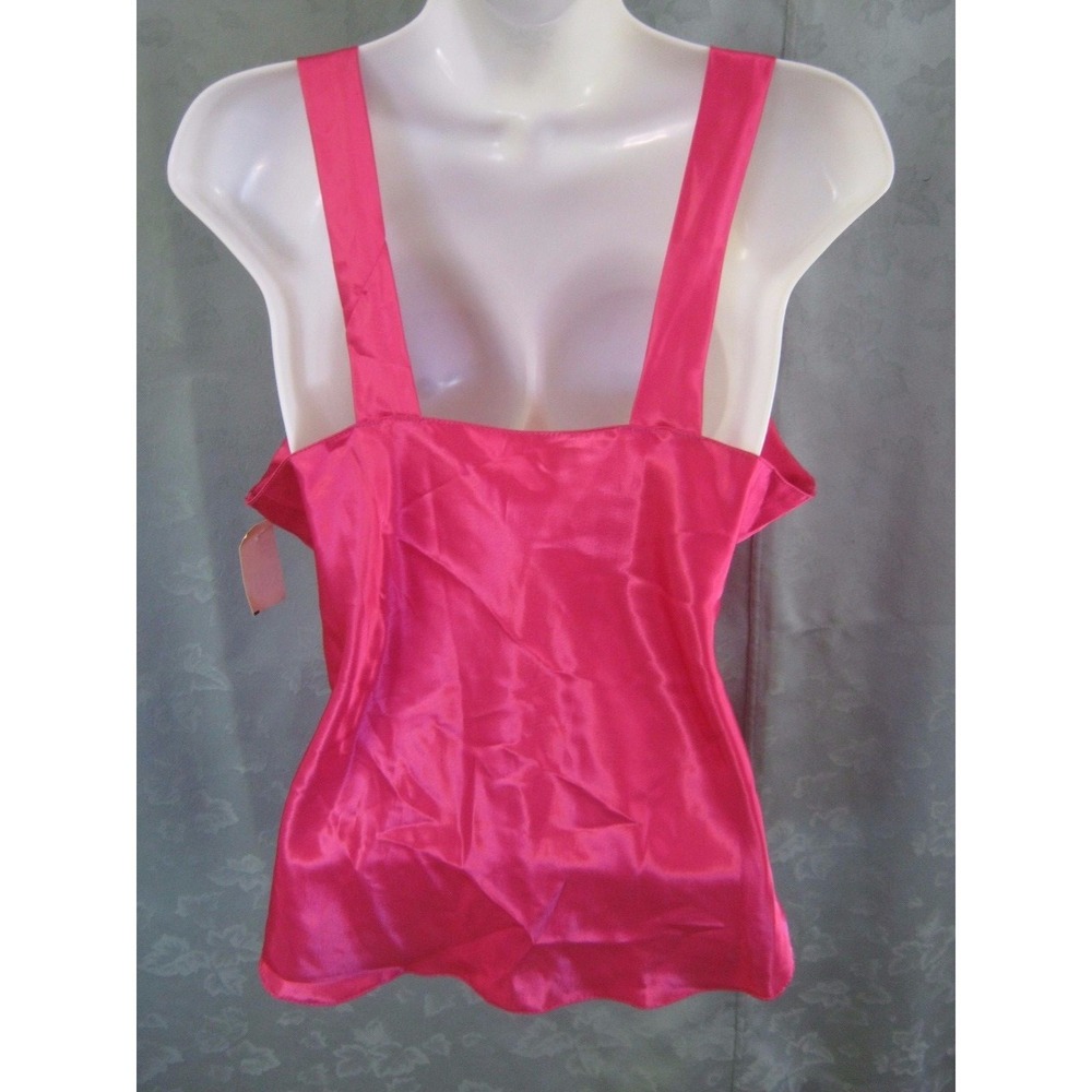 Vintage Lucie Ann II Camisole Top Size 38 Magenta Satin NOS - Picture 2 of 4